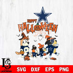 Dallas Cowboys Bluey Halloween Family Svg Eps Dxf Png File, Digital Download, Instant Download