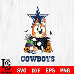 Dallas Cowboys Bluey Halloween NFL Svg Eps Dxf Png File, Digital Download, Instant Download