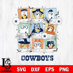 Dallas Cowboys Bluey Halloween Sport Svg Eps Dxf Png File, Digital Download, Instant Download