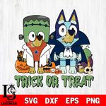 Dallas Cowboys Bluey Halloween Trick or Treat Svg Eps Dxf Png File, Digital Download, Instant Download