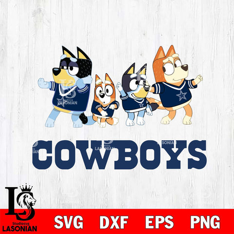 Dallas Cowboys Bluey Mode Dance Squats Svg Eps Dxf Png File, Digital Download, Instant Download