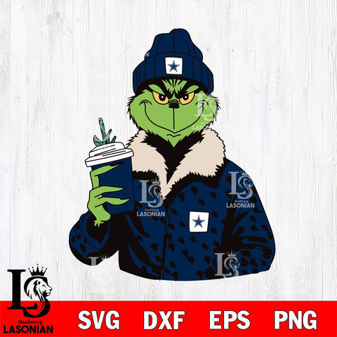 Dallas Cowboys Boujee Grinch 12 Svg Eps Dxf Png File, Digital Download, Instant Download