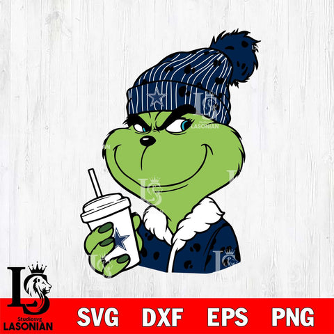 Dallas Cowboys Boujee Grinch 3 Svg Eps Dxf Png File, Digital Download, Instant Download