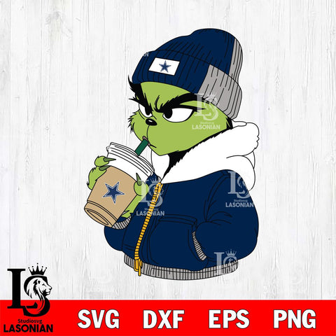 Dallas Cowboys Boujee Grinch 6 Svg Eps Dxf Png File, Digital Download, Instant Download