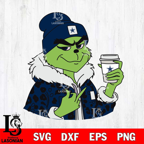 Dallas Cowboys Boujee Grinch 7 Svg Eps Dxf Png File, Digital Download, Instant Download