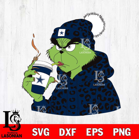 Dallas Cowboys Boujee Grinch 8 Svg Eps Dxf Png File, Digital Download, Instant Download