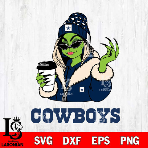 Dallas Cowboys Boujee Grinch Girls Christmas Svg Eps Dxf Png File,Cricut svg files, Digital Download, Instant Download