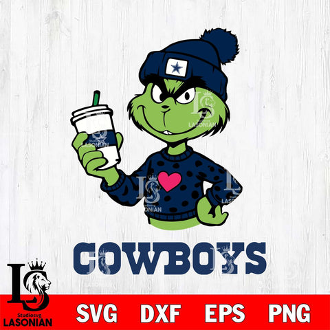 Dallas Cowboys Boujee Grinch Heart Christmas Svg Eps Dxf Png File,Cricut svg files, Digital Download, Instant Download