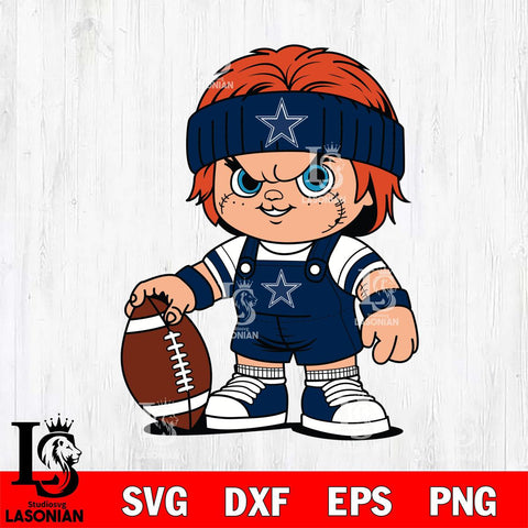 Dallas Cowboys Chucky Horror 5 Svg Eps Dxf Png File, NFL svg, Digital Download, Instant Download