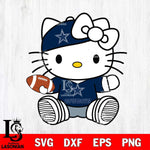 Dallas Cowboys Cute Hello Kitty Football 11 Svg Eps Dxf Png File, NFL svg, Digital Download, Instant Download