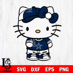 Dallas Cowboys Cute Hello Kitty Football 2 Svg Eps Dxf Png File, NFL svg, Digital Download, Instant Download