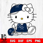 Dallas Cowboys Cute Hello Kitty Football 4 Svg Eps Dxf Png File, NFL svg, Digital Download, Instant Download