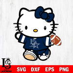 Dallas Cowboys Cute Hello Kitty Football 7 Svg Eps Dxf Png File, NFL svg, Digital Download, Instant Download