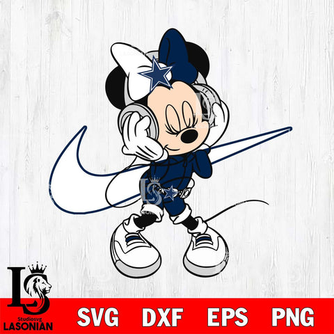 Dallas Cowboys Cute Minnie Mouse Dancing Svg Eps Dxf Png File, Digital Download, Instant Download