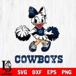 Dallas Cowboys Daisy Duck Cheerleader Disney, Svg Eps Dxf Png File, Digital Download