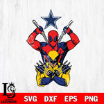 Dallas Cowboys Deadpool Wolverine 2 Svg Eps Dxf Png File, Digital Download, Instant Download