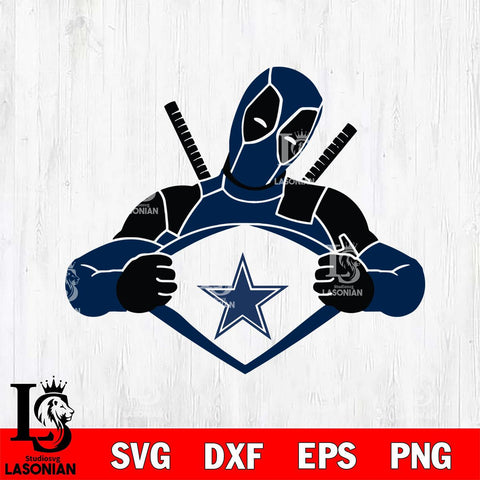 Dallas Cowboys Deadpool heart sport Svg Eps Dxf Png File, Digital Download, Instant Download