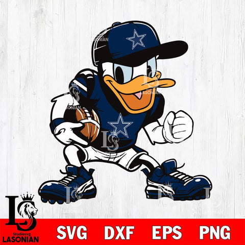 Dallas Cowboys Donal Duck Svg Eps Dxf Png File, Digital Download, Instant Download