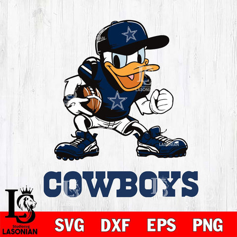 Dallas Cowboys Donal Duck Disney, Svg Eps Dxf Png File, Digital Download