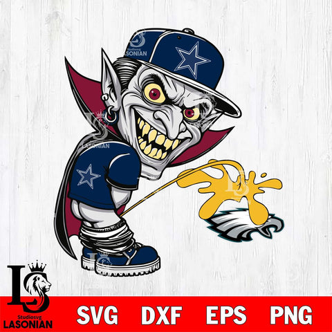 Dallas Cowboys Dracula Piss On Philadelphia Eagles Svg Eps Dxf Png File, Digital Download, Instant Download