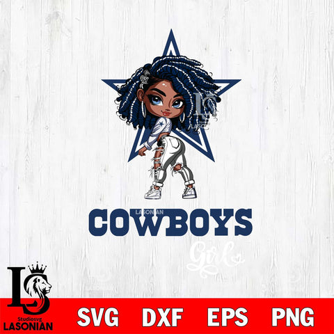 Dallas Cowboys Fan Girl Svg Eps Dxf Png File, Digital Download, Instant Download