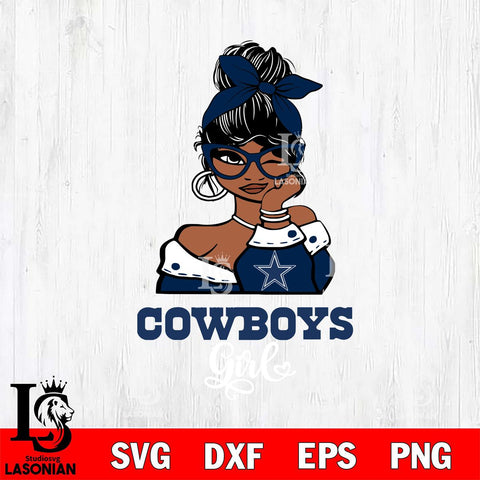 Dallas Cowboys Fan Girl Svg Eps Dxf Png File, Digital Download, Instant Download