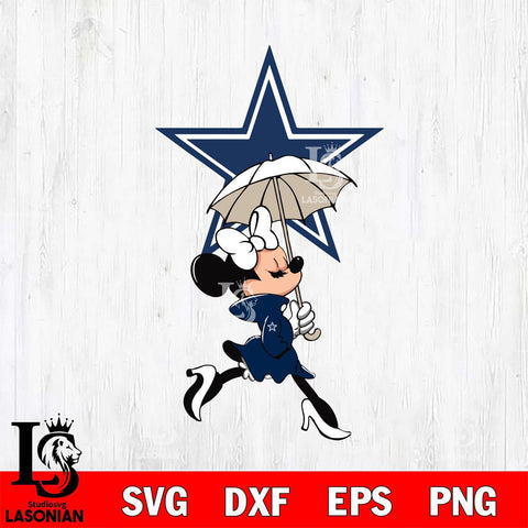 Dallas Cowboys Fancy Minnie Svg Eps Dxf Png File, Digital Download, Instant Download