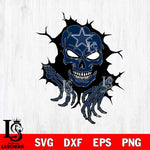 Dallas Cowboys Ferocious Skull SVG