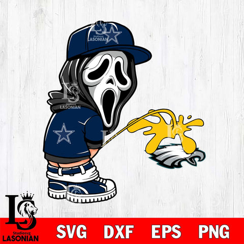 Dallas Cowboys Ghostface Piss On Philadelphia Eagles Svg Eps Dxf Png File, Digital Download, Instant Download