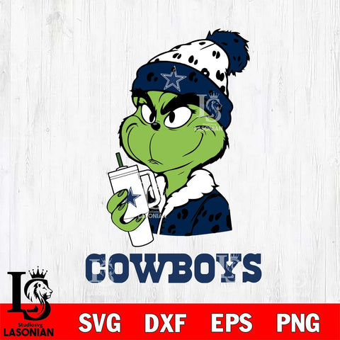 Dallas Cowboys Grinch Bougie Leopard Svg Eps Dxf Png File, Digital Download, Instant Download