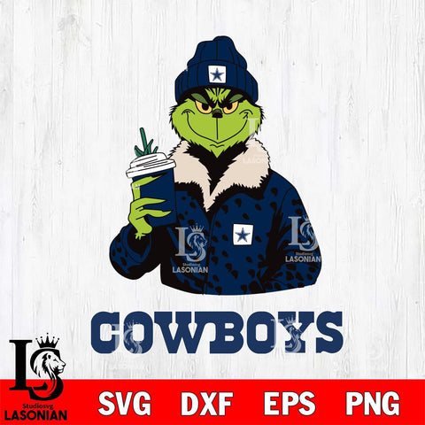 Dallas Cowboys Grinch Christmas Leopard Svg Eps Dxf Png File, Digital Download, Instant Download