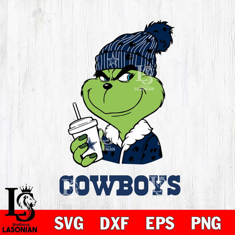 Dallas Cowboys Grinch Cofffe Christmas Svg Eps Dxf Png File,Cricut svg files, Digital Download, Instant Download