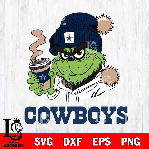 Dallas Cowboys Grinch Cofffe Hoodie Svg Eps Dxf Png File,Cricut svg files, Digital Download, Instant Download