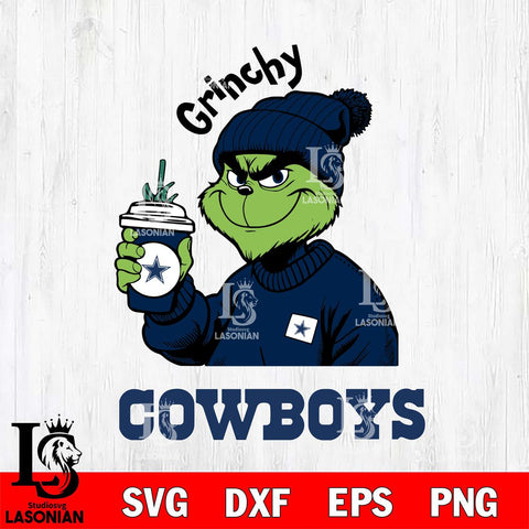 Dallas Cowboys Grinchy Bougie Christmas Svg Eps Dxf Png File,Cricut svg files, Digital Download, Instant Download