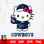 Dallas Cowboys Hello Kitty Best Fan Svg Eps Dxf Png File, Digital Download, Instant Download