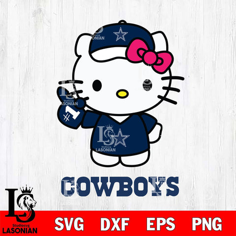 Dallas Cowboys Hello Kitty Best Fan Svg Eps Dxf Png File, Digital Download, Instant Download