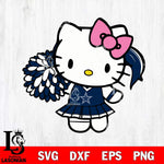 Dallas Cowboys Hello Kitty Cheerleader 12 Svg Eps Dxf Png File, Digital Download, Instant Download