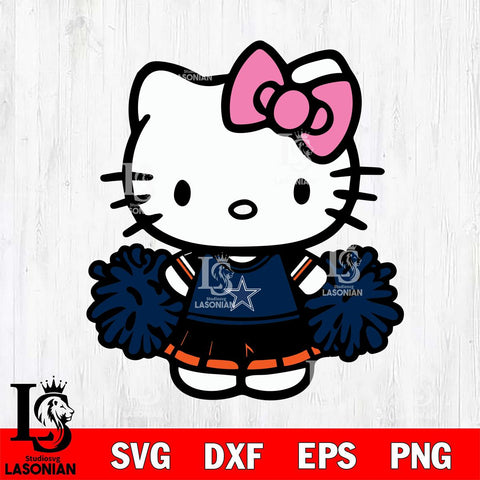 Dallas Cowboys Hello Kitty Cheerleader 2 Svg Eps Dxf Png File, Digital Download, Instant Download