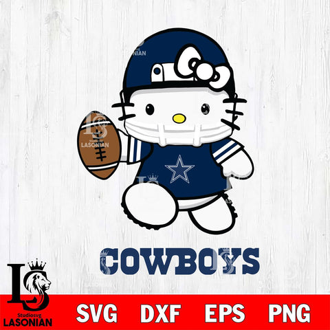 Dallas Cowboys Hello Kitty Nfl 4 Svg Eps Dxf Png File, Digital Download, Instant Download