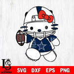 Dallas Cowboys Hello Kitty sport 11 Svg Eps Dxf Png File, Digital Download, Instant Download