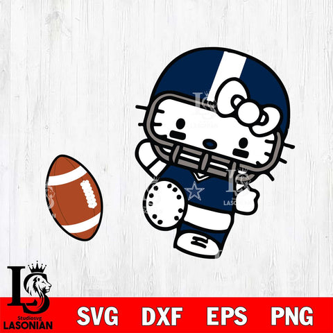 Dallas Cowboys Hello Kitty sport 12 Svg Eps Dxf Png File, Digital Download, Instant Download