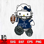 Dallas Cowboys Hello Kitty sport Svg Eps Dxf Png File, Digital Download, Instant Download