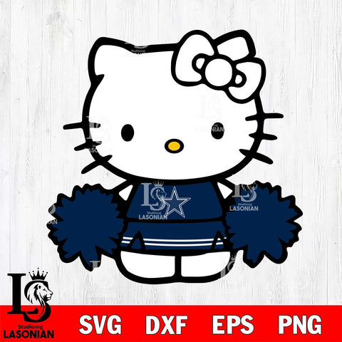 Dallas Cowboys Hello Kitty sport 3 Svg Eps Dxf Png File, Digital Download, Instant Download