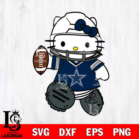 Dallas Cowboys Hello Kitty sport Svg Eps Dxf Png File, Digital Download, Instant Download