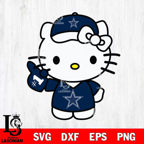 Dallas Cowboys Hello Kitty sport 5 Svg Eps Dxf Png File, Digital Download, Instant Download