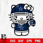 Dallas Cowboys Hello Kitty sport 6 Svg Eps Dxf Png File, Digital Download, Instant Download