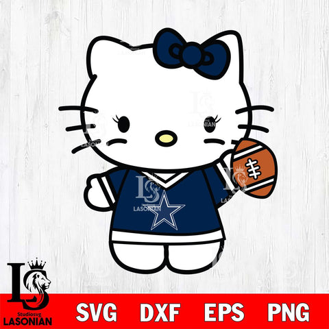 Dallas Cowboys Hello Kitty sport 7 Svg Eps Dxf Png File, Digital Download, Instant Download