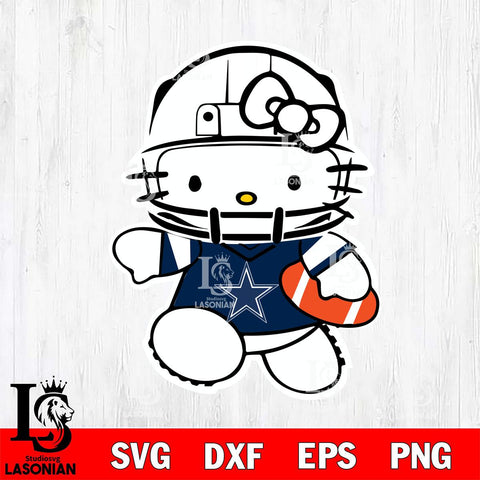 Dallas Cowboys Hello Kitty sport 8 Svg Eps Dxf Png File, Digital Download, Instant Download