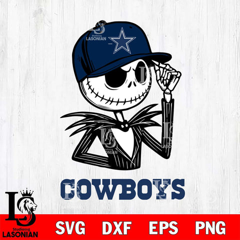 Dallas Cowboys Jack Skellington 3 Halloween Svg Eps Dxf Png File, Digital Download, Instant Download