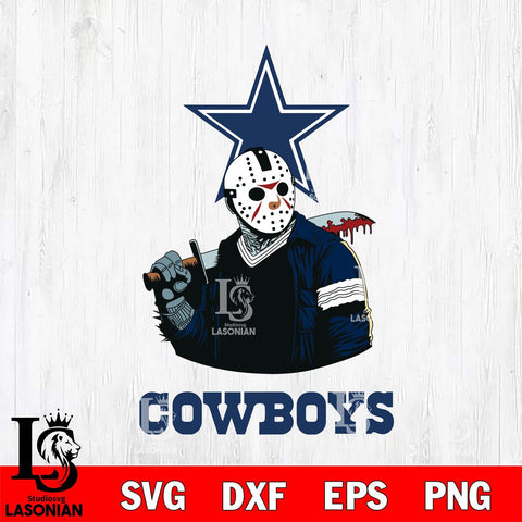 Dallas Cowboys Jason Voorhees 10 Svg Eps Dxf Png File, Digital Download